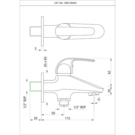 2-WAY BIB COCK WITH WALL FLANGE - ESSCO FAUCET -  ( CHROME - ORBIT - 0x15 mm - 0inchX0.6inch )