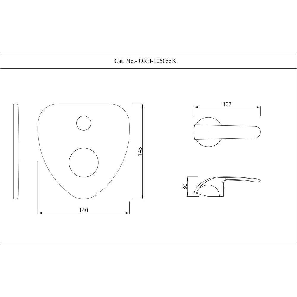 EXPOSED PARTS KIT OF SINGLE LEVER DIVERTER - ESSCO FAUCET -  ( CHROME - ORBIT - 0x0 mm - 0inchx0inch )
