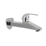 LONG BODY BIB COCK WITH WALL FLANGE - ESSCO FAUCET -  ( CHROME - ORBIT - 0x0 mm - 0inchx0inch )