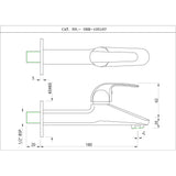LONG BODY BIB COCK WITH WALL FLANGE - ESSCO FAUCET -  ( CHROME - ORBIT - 0x0 mm - 0inchx0inch )