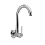 W/M SINK COCK W/SWINGING SPOUT & FLANGE - ESSCO FAUCET -  ( CHROME - ORBIT - 0x15 mm - 0inchX0.5inch )