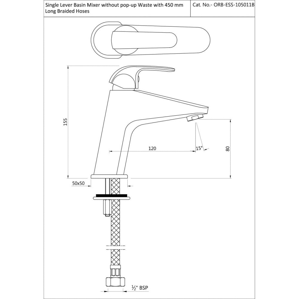 SINGLE LEVER BASIN MIXER W/ POPUP - ESSCO FAUCET -  ( CHROME - ORBIT - 0x0 mm - 0inchx0inch )
