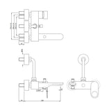 SINGLE LEVER WALL MIXER 3-IN-1 SYSTEM - JAQUAR FAUCETS - ( ANTIQUE BRONZE - ORNAMIX PRIME - 0x0 mm - 0inchX0inch )