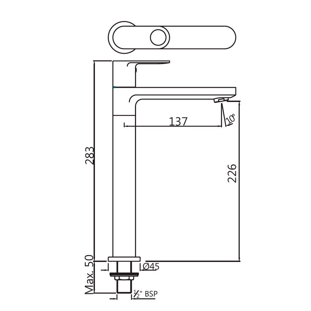 PILLAR COCK WITH 200MM EXTN BODY - JAQUAR FAUCETS -  ( CHROME - ORNAMIX PRIME - 0x15 mm - 0inchX0.5inch )