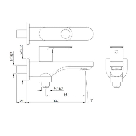 BIB COCK  2-WAY WITH FLANGE - JAQUAR FAUCETS -  ( CHROME - ORNAMIX PRIME - 0x15 mm - 0inchX0.5inch )