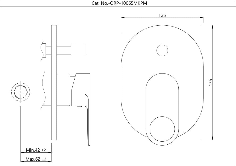 S.L.EXPOSED PARTS DIV KIT BUTTON ON TOP - JAQUAR FAUCETS -  ( STAINLESS STEEL - ORNAMIX PRIME - 0x15 mm - 0inchX0.5inch )