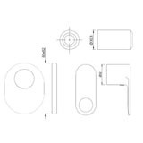 EXPOSED PART KIT OF CONCEALED STOP COCK & FLUSH COCK - JAQUAR FAUCETS -  ( STAINLESS STEEL - ORNAMIX PRIME - 0x0 mm - 0inchx0inch )