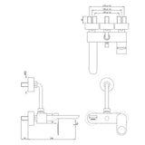S.L. WALL MIXER WITH UPPER BEND - JAQUAR FAUCETS -  ( CHROME - ORNAMIX PRIME - 0x15 mm - 0inchX0.5inch )