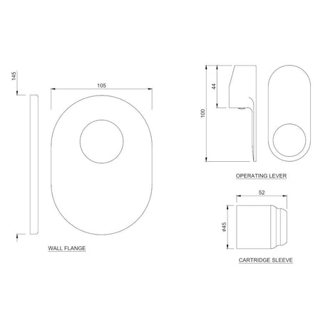 SINGLE LEVER  EXPOSED PART KIT OF CONCEALED DEUSCH MIXER - JAQUAR FAUCETS -  ( CHROME - ORNAMIX PRIME - 0x15 mm - 0inchX0.5inch )