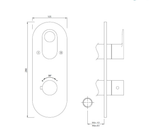 AQUAMAX EXPOSED PART KIT OF THERMOSTATIC SHOWER MIXER WITH 2-WAY DIVERTER WITH SLEEVE (COMPATIBLE WITH ALD-681N) - JAQUAR FAUCETS - (CHROME - ORNAMIX PRIME - 0x15 mm -  0inchX0.5inch)