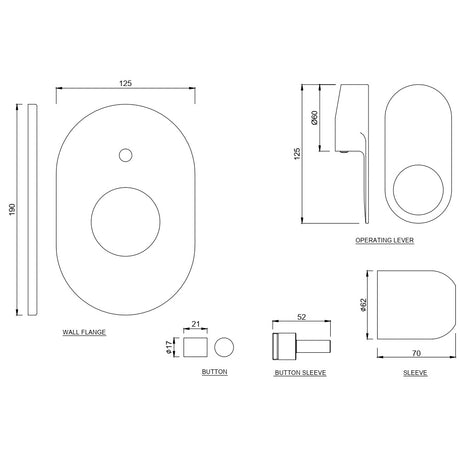 SINGLE LEVER EXPOSED PARTS KIT OF HI-FLOW DIVTR - JAQUAR FAUCETS -  ( GRAPHITE - ORNAMIX PRIME - 0x15 mm - 0inchX0.5inch )