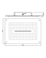 RAINJOY AISI 304 STAINLESS STEEL RAIN SHOWER - ARTIZE FAUCET -  ( BLACK MATT - RAINJOY - 480x330 mm  - 19.2inchX13.2inch )