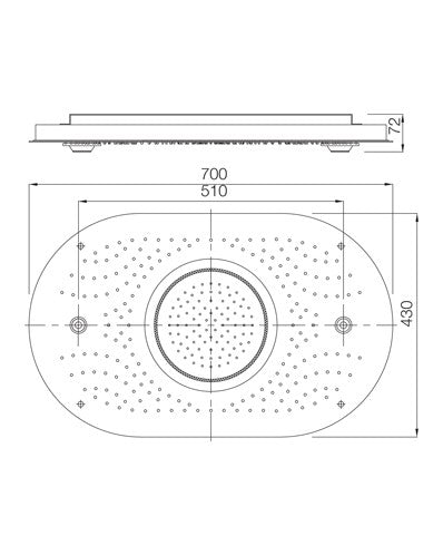 CEILING SHWR 4FUNC W/INST.KIT W/REMOTE - ARTIZE FA