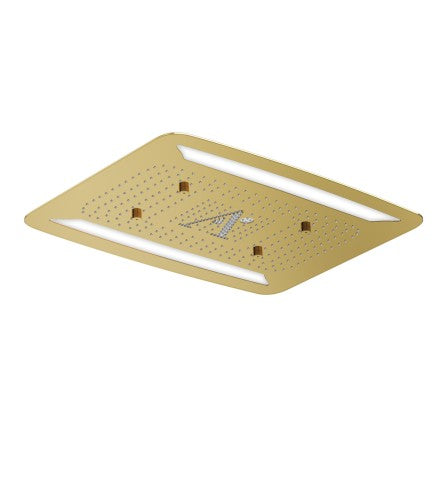 CEILING SHOWER W/3 FUN W/LED REMOTE CONTROL W/INST KIT - ARTIZE FAUCET -  ( GOLD BRIGHT PVD - RAINJOY - 600x472 mm - 24inchX18.88inch )