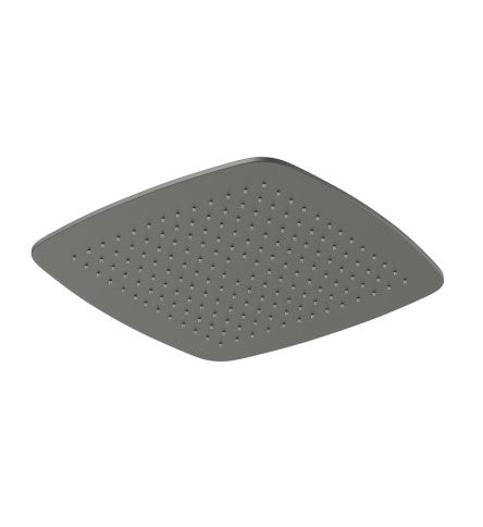 OVERHEAD SHOWER ROUND EDGE SQUARE HEAD - ARTIZE FAUCET -  ( GRAPHITE - RAINJOY - 350x350 mm - 14inchX14inch )