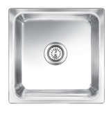 SS SINK 1.0 BOWL W/O DRAIN BOARD (DEPTH 9  )OMINI SMALL - NIRALI -  ( SATIN - SILENT SQUARE - 460x460 mm - 18inchX18inch )