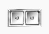 SS SINK 2.0 BOWL W/O DRAIN BOARD (DEPTH 9  )OPAL SMALL - NIRALI -  ( GLOSSY - SILENT SQUARE - 950x510 mm - 37.5inchX20inch )