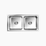 SS SINK 2.0 BOWL W/O DRAIN BOARD (DEPTH 9  )OPAL BIG - NIRALI -  ( SATIN - SILENT SQUARE - 1040x545 mm - 41inchX21.5inch )