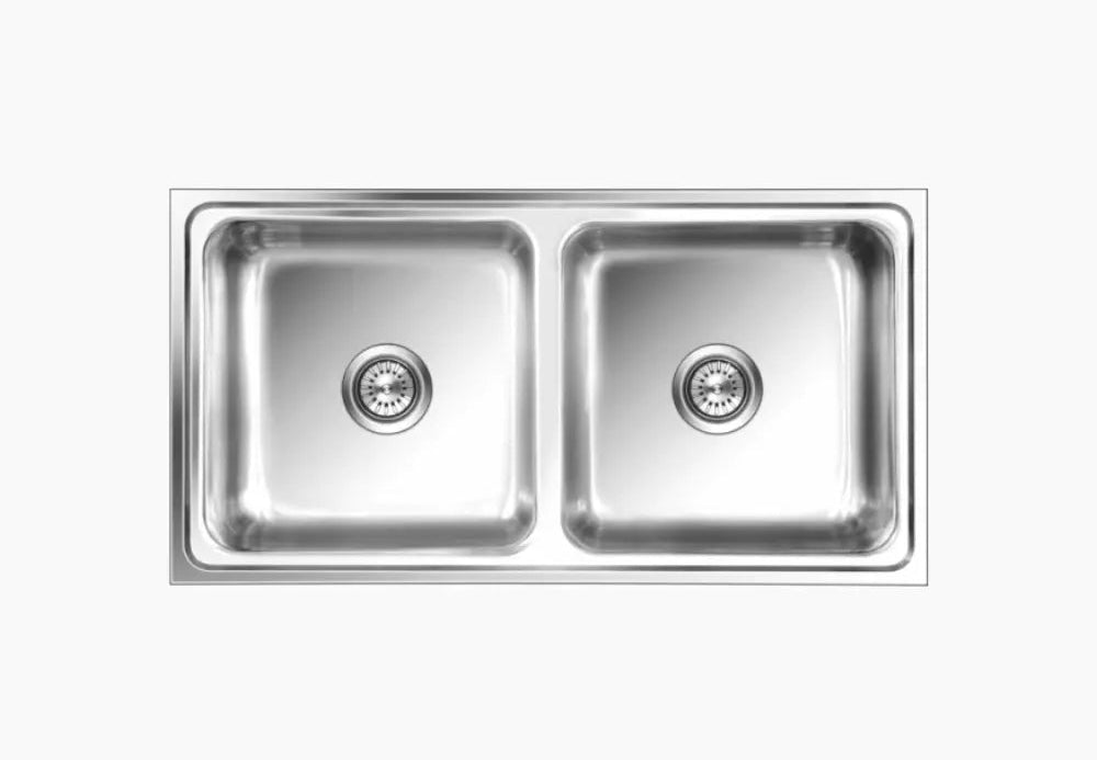 SS SINK 2.0 BOWL W/O DRAIN BOARD (DEPTH 9  )OPAL SMALL - NIRALI -  ( SATIN - SILENT SQUARE - 950x510 mm - 37.5inchX20inch )