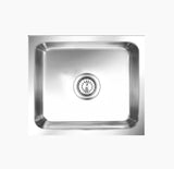SS SINK 1.0 BOWL W/O DRAIN BOARD (DEPTH 7.5  )GRACEPLAIN MEDIUM - NIRALI -  ( GLOSSY - POPULAR SINK RANGE - 510x432 mm - 20inchX17inch )