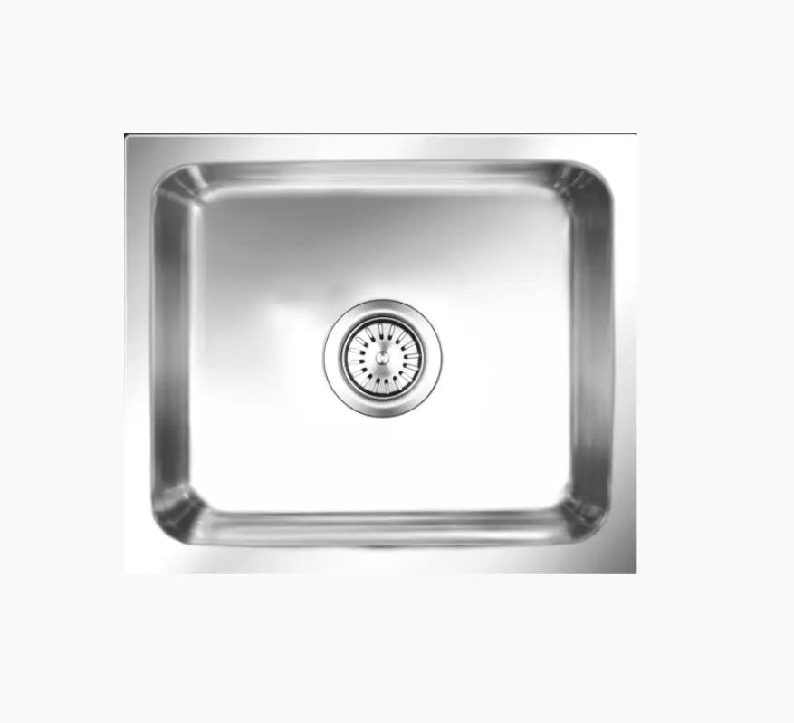 SS SINK 1.0 BOWL W/O DRAIN BOARD (DEPTH 8  )GRACE PLAIN SUPER - NIRALI -  ( ANTI-SCRATCH - POPULAR SINK RANGE - 610x510 mm - 24inchX20inch )