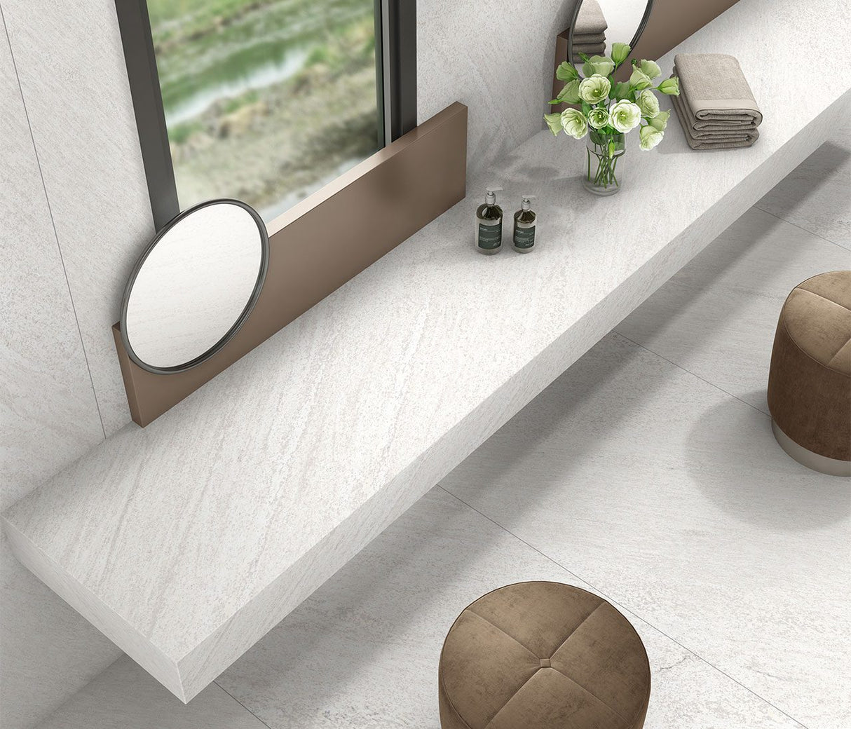 INGRESSO WHITE CRESTAMATTE - PORCEKO -  (  - ARDESIA DE INGRESSO - 3000x790x15 mm - 118.11inchX31.1inchX0.6inch )