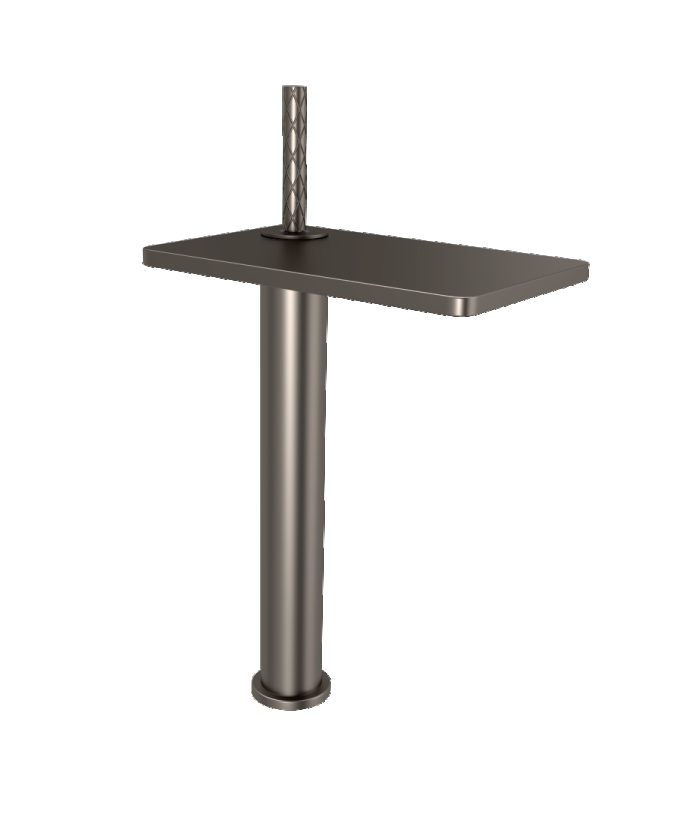 PILLAR COCK CASCADE WATERFALL - LUXELET -  ( BLACK GRAPHITE - WATER FALL - 0x15 mm - 0inchX0.5inch )