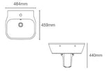 BRIVE+-HALF PEDESTAL FOR K-5583IN-1WH-0 - KOHLER POPULAR -  ( WHITE - POPULAR - 0x0 mm - 0inchx0inch )