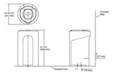 VEIL FULL PEDESTAL FOR 20701-0 - KOHLER - KOHLER LUXURY -  ( WHITE - LUXURY - 564x311 mm - 22.5inchX12inch )