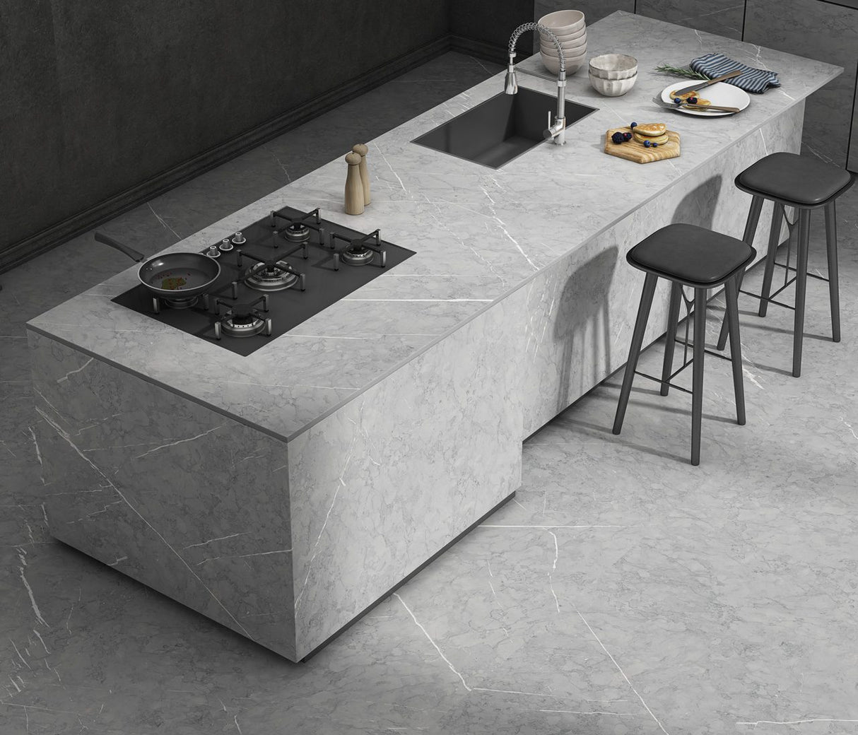 PIETRA REGIO GREY CRESTAMATTE - PORCEKO -  (  - NEOTERIC - 3000x790x15 mm - 118.11inchX31.1inchX0.6inch )