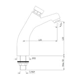 PILLAR COCK SELF CLOSING 65MM EXTN BODY - JAQUAR FAUCETS -  ( CHROME - PRESSMATIC - 0x15 mm - 0inchX0.5inch )