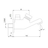 BIB COCK SELF CLOSING - JAQUAR FAUCETS -  ( CHROME - PRESSMATIC - 0x15 mm - 0inchX0.5inch )