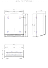 PAPER TOWEL DISP S.STEEL 304 C/Z FOLD - JAQUAR FAUCETS -  ( SAP - WASHROOM ACC - 330x275 mm - 13inchX11inch )