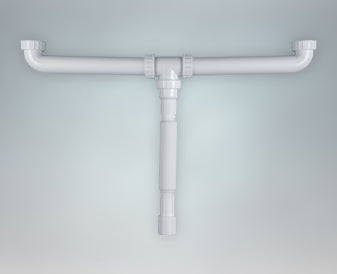 PLUMBING CONNECTOR FOR TWO BOWL - NIRALI -  ( WHITE - ACCESSORIES - 0x0 mm - 0inchx0inch )