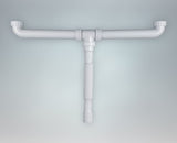PLUMBING CONNECTOR FOR TWO BOWL - NIRALI -  ( WHITE - ACCESSORIES - 0x0 mm - 0inchx0inch )