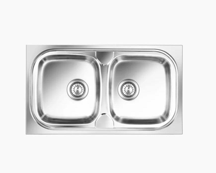 SS SINK 2.0 BOWL W/O DRAIN BOARD (DEPTH 6.5  )PRIDE - NIRALI -  ( GLOSSY - POPULAR SINK RANGE - 825x470 mm - 32.5inchX18.5inch )