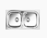 SS SINK 2.0 BOWL W/O DRAIN BOARD (DEPTH 6.5  )PRIDE - NIRALI -  ( GLOSSY - POPULAR SINK RANGE - 825x470 mm - 32.5inchX18.5inch )