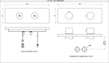 EXPOSED PART KIT OF QLOUD TOUCH SHOWER SYSTEM WITH 2OUTLET - JAQUAR FAUCETS - ( BLACK MATT - QLOUD - 0x32 mm - 0inchX1.28inch )