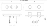 EXPOSED PART KIT OF QLOUD TOUCH SHOWER SYSTEM WITH 3OUTLETS - JAQUAR FAUCETS - ( GOLD MATT PVD - QLOUD - 0x32 mm - 0inchX1.28inch )