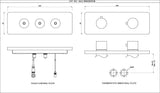 EXPOSED PART KIT OF QLOUD TOUCH SHOWER SYSTEM WITH 3OUTLETS - JAQUAR FAUCETS - ( CHROME - QLOUD - 0x32 mm - 0inchX1.28inch )