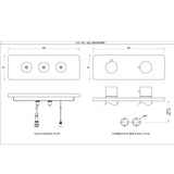EXPOSED PART KIT OF QLOUD TOUCH SHOWER SYSTEM WITH 3OUTLETS - JAQUAR FAUCETS - ( BLACK MATT - QLOUD - 0x32 mm - 0inchX1.28inch )