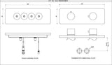 EXPOSED PART KIT OF QLOUD TOUCH SHOWER SYSTEM WITH 4OUTLETS - JAQUAR FAUCETS - ( GOLD BRIGHT PVD - QLOUD - 0x32 mm - 0inchX1.28inch )