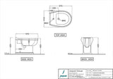 FLOOR MOUNTED BIDET W/FIXING ACCESSORIES - JAQUAR SWARE - ( WHITE - QUEENS PRIME - 410x570 mm - 16.4inchX22.8inch )