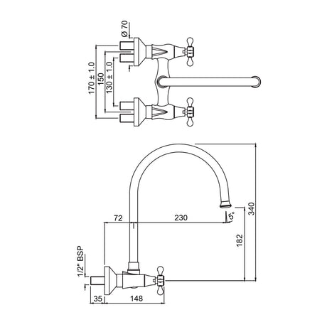 SINK MIXER WITH REGULAR SWINGING SPOUT - JAQUAR FAUCETS -  ( BLACK MATT - QUEENS PRIME - 0x15 mm - 0inchX0.5inch )