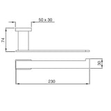 TOWEL HOLDER - ARTIZE FAUCET -  ( BLACK CHROME - QUADRA - 0x0 mm - 0inchX0inch )