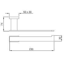TOWEL HOLDER - ARTIZE FAUCET -  ( BLACK CHROME - QUADRA - 0x0 mm - 0inchX0inch )