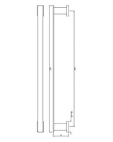 SINGLE TOWEL RAIL - ARTIZE FAUCET -  ( CHROME - QUADRA - 0x600 mm - 0inchX24inch )