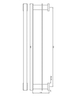 DOUBLE TOWEL RAIL - ARTIZE FAUCET -  ( CHROME - QUADRA - 0x600 mm - 0inchX24inch )