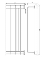TOWEL RACK 600MM LONG WITH LOWER HANGER - ARTIZE FAUCET -  ( STAINLESS STEEL - QUADRA - 0x600 mm - 24inchX0inch )