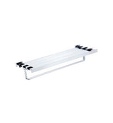 TOWEL RACK 600MM LONG WITH LOWER HANGER - ARTIZE FAUCET -  ( CHROME - QUADRA - 0x600 mm - 0inchX24inch )